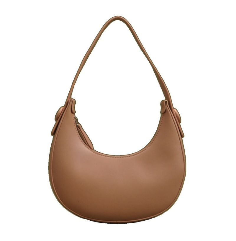 Round Leather Shoulder Bag