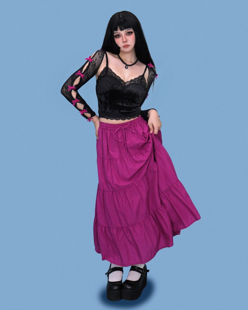 lovely ribbon mesh layered point