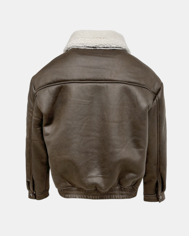 Tay Leather Zip-up Jumper