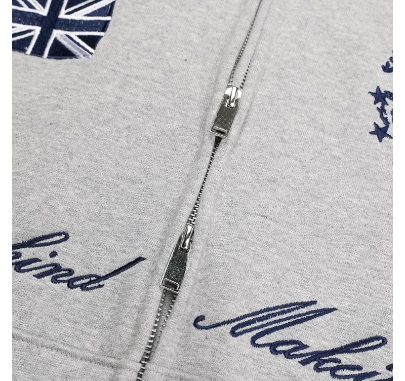 Spur Embroidery Hood Zip-up
