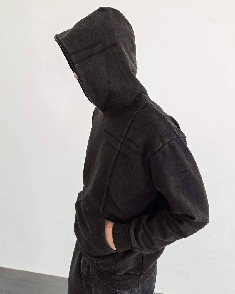 personal object（パーソナルオブジェクト）の「ウォッシュド フーディー ブラック（トップス）」