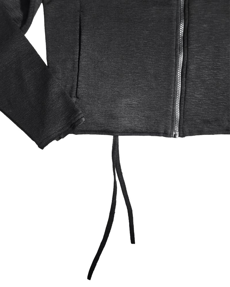 LIGHT HOODIE ZIPUP BLACK