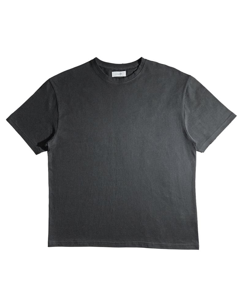 DAMAGED T CHARCOAL