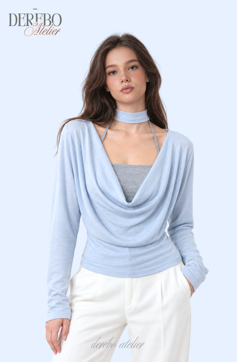 Sky Flow Choker Layered Top