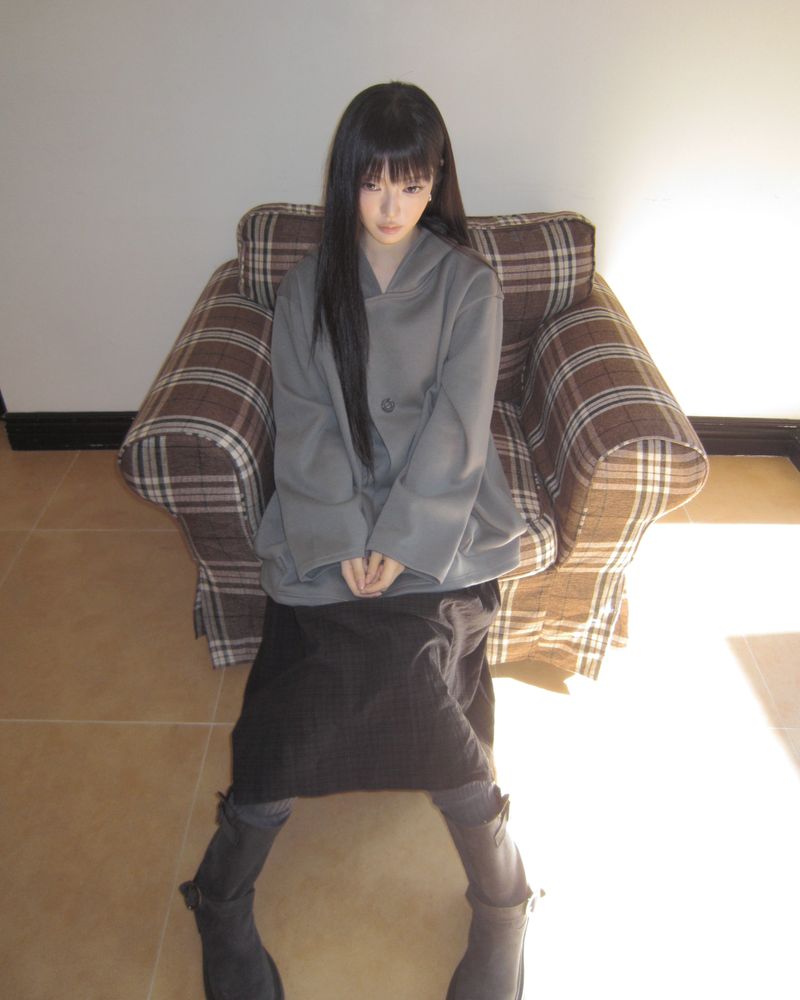 Mue Button Hooded Jacket
