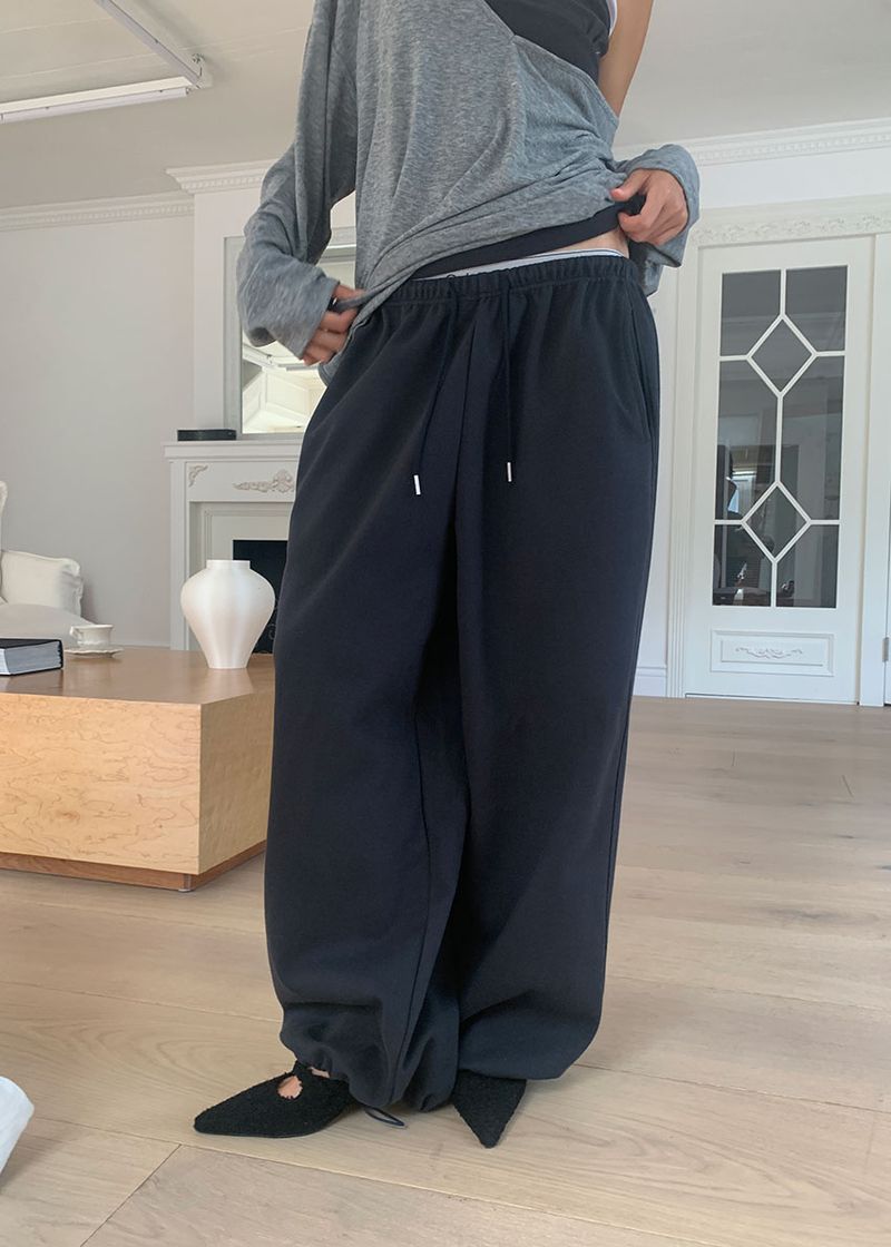 WIDE BALLOON SWEAT PANTS (6color)