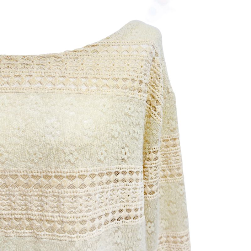 (2color) Flower Mix Lace Sheer Knit