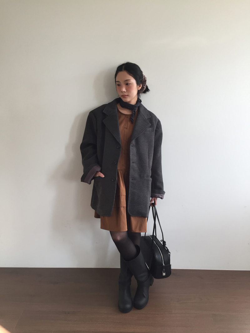 Pleatsby pintuck dress (2color)