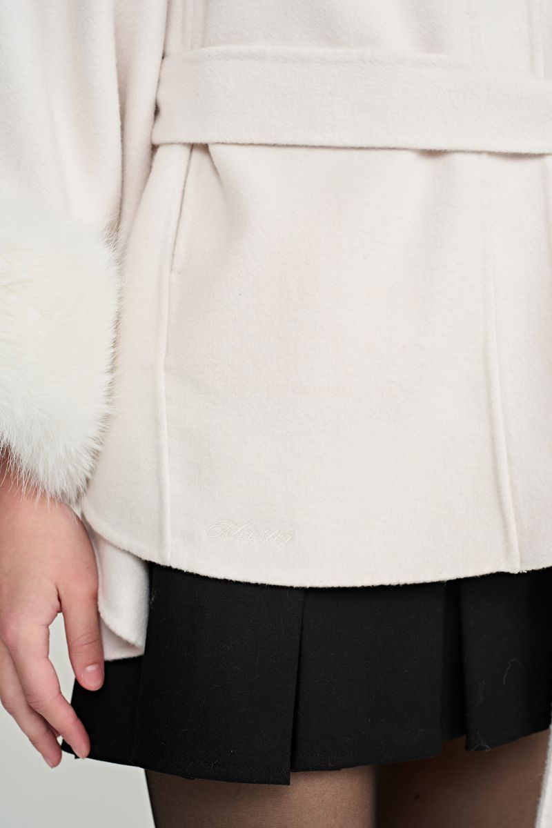 Bell australian wool cape coat, Ivory
