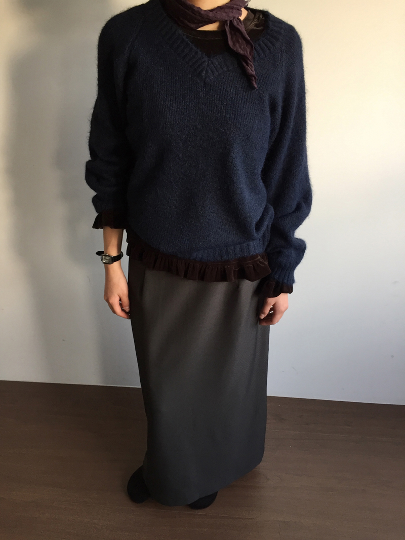 Cozys V-neck knit (5color)
