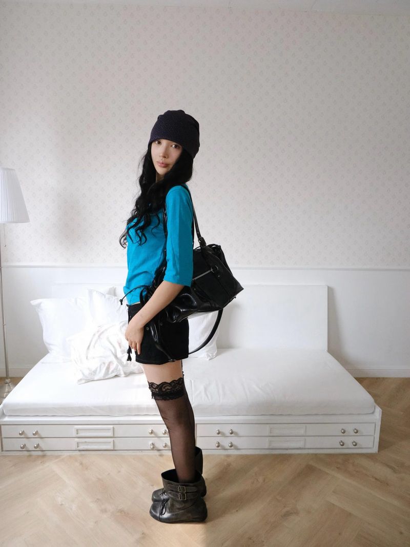 casual leather 2way bag