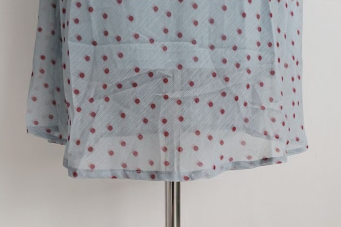 MISTY BLUE POLKA DOT SLIP DRESS