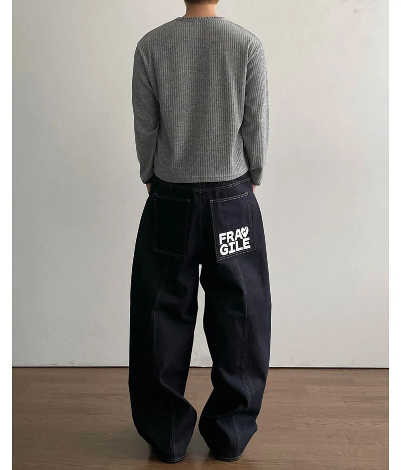 Stitched Henneck Cropped Knit