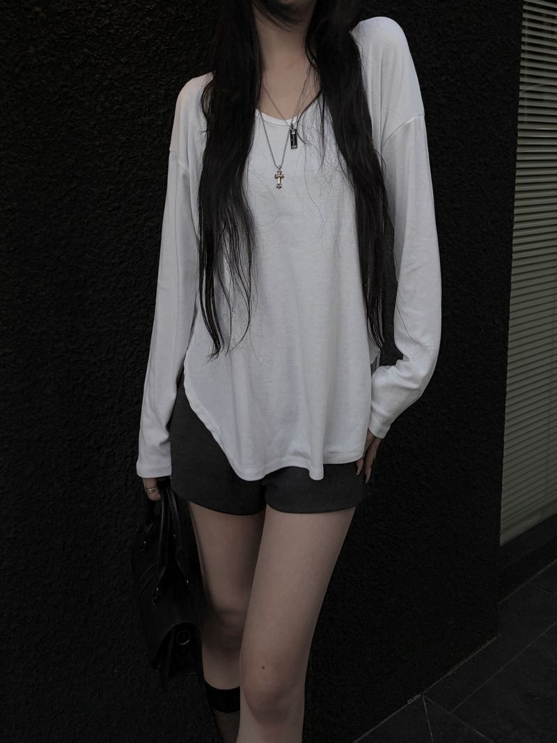 soft u-neck long sleeves (3color)