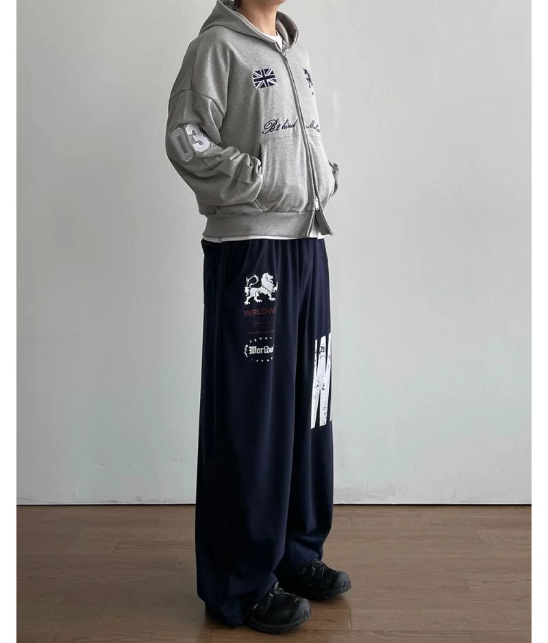 Spur Embroidery Hood Zip-up