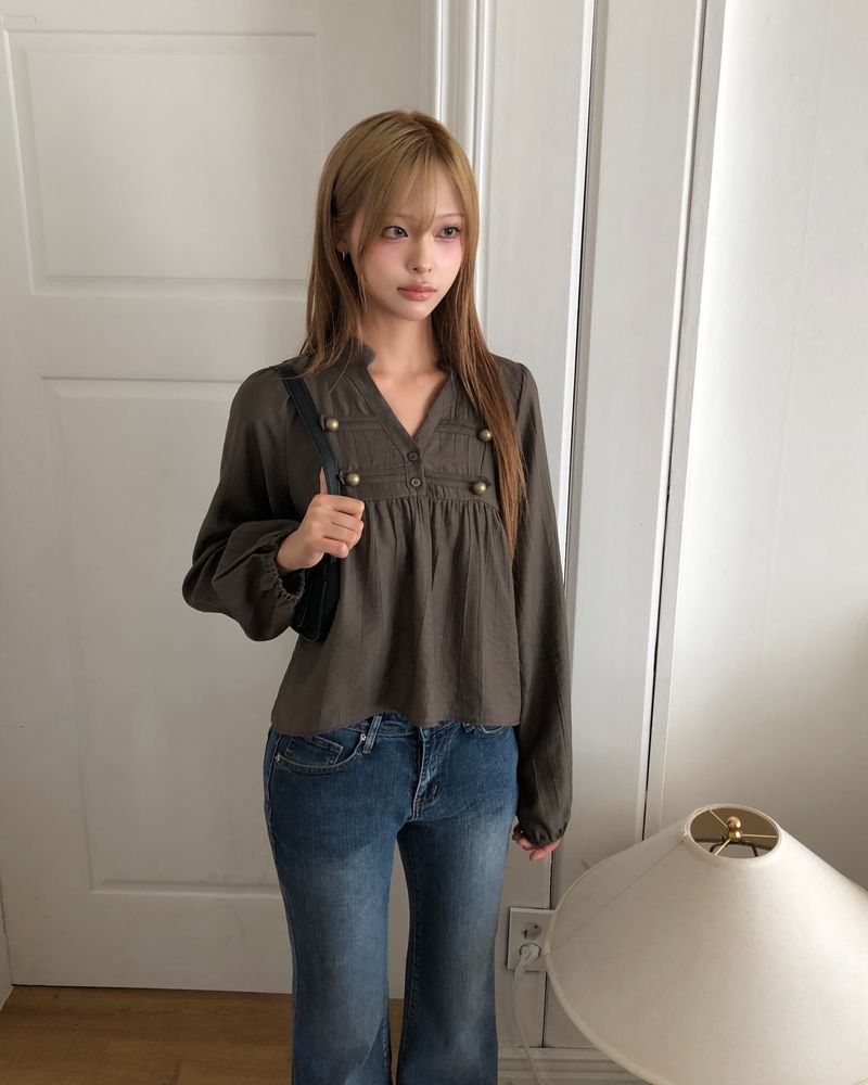 ミジャンナポレオンロングスリーブブラウス