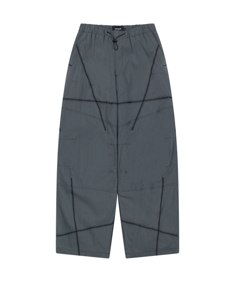 BASIC LOGO NYLON PANT_CHARCOAL