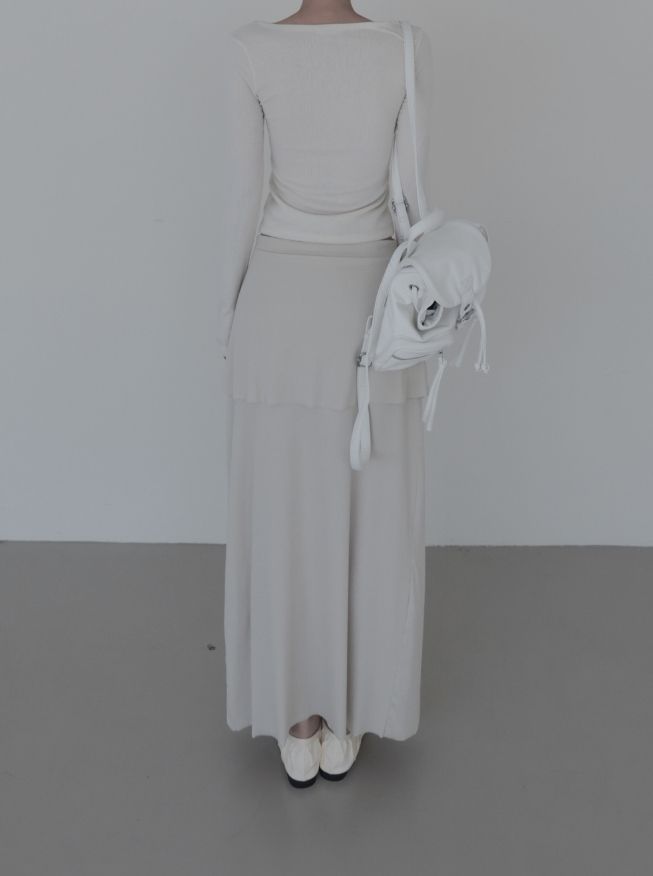 Ed Flare Layered Long Skirt
