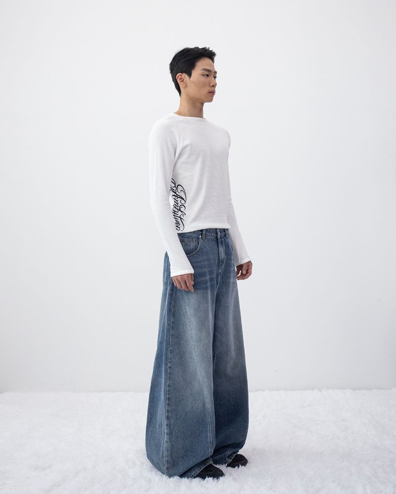 26FW★セクションカーブドワイドデニム