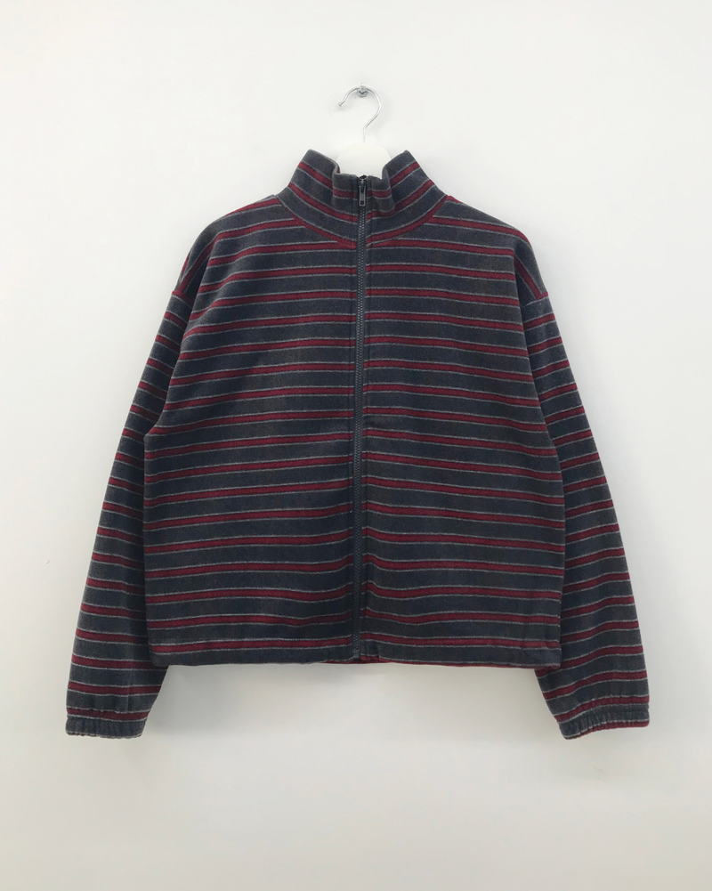 Hippo Stripe Fleece Zip-up (3color)