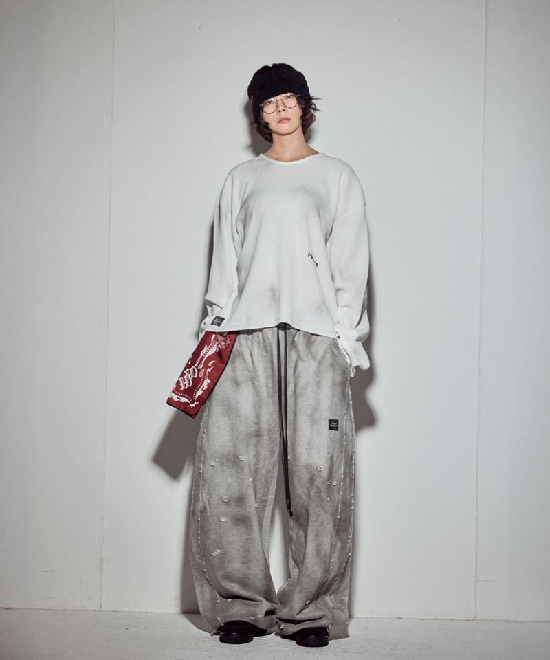 VTG printing heavy waffle LS-IV dirty