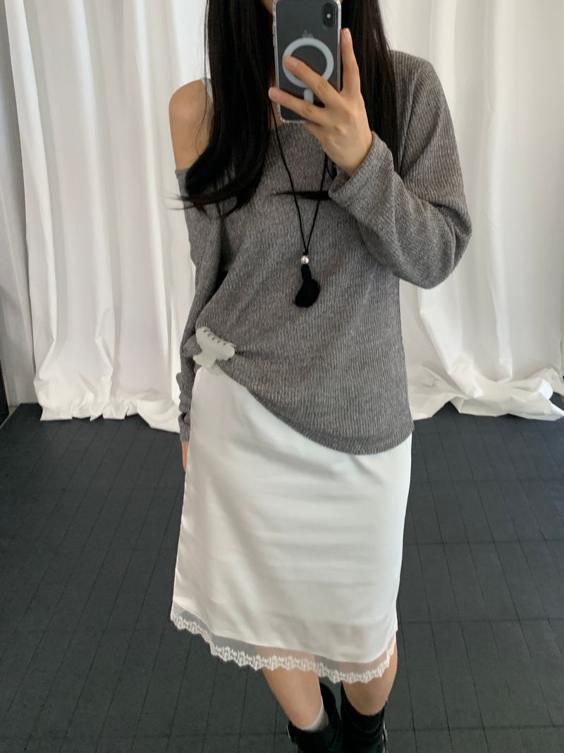 リレア ロングスリーブ メッシュ ニット​