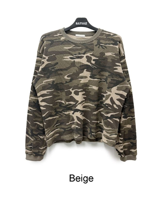 Demei Camo Waffle Long Sleeve