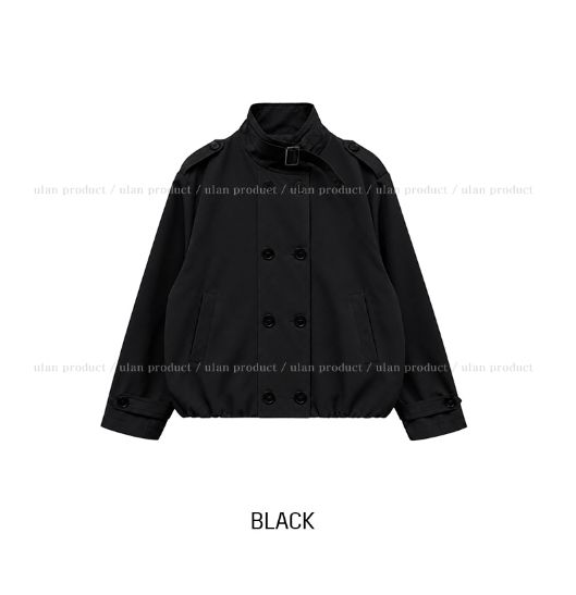 Monic High-Neck Buckle Trench Jacket