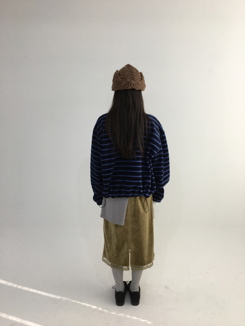 Hippo Stripe Fleece Zip-up (3color)