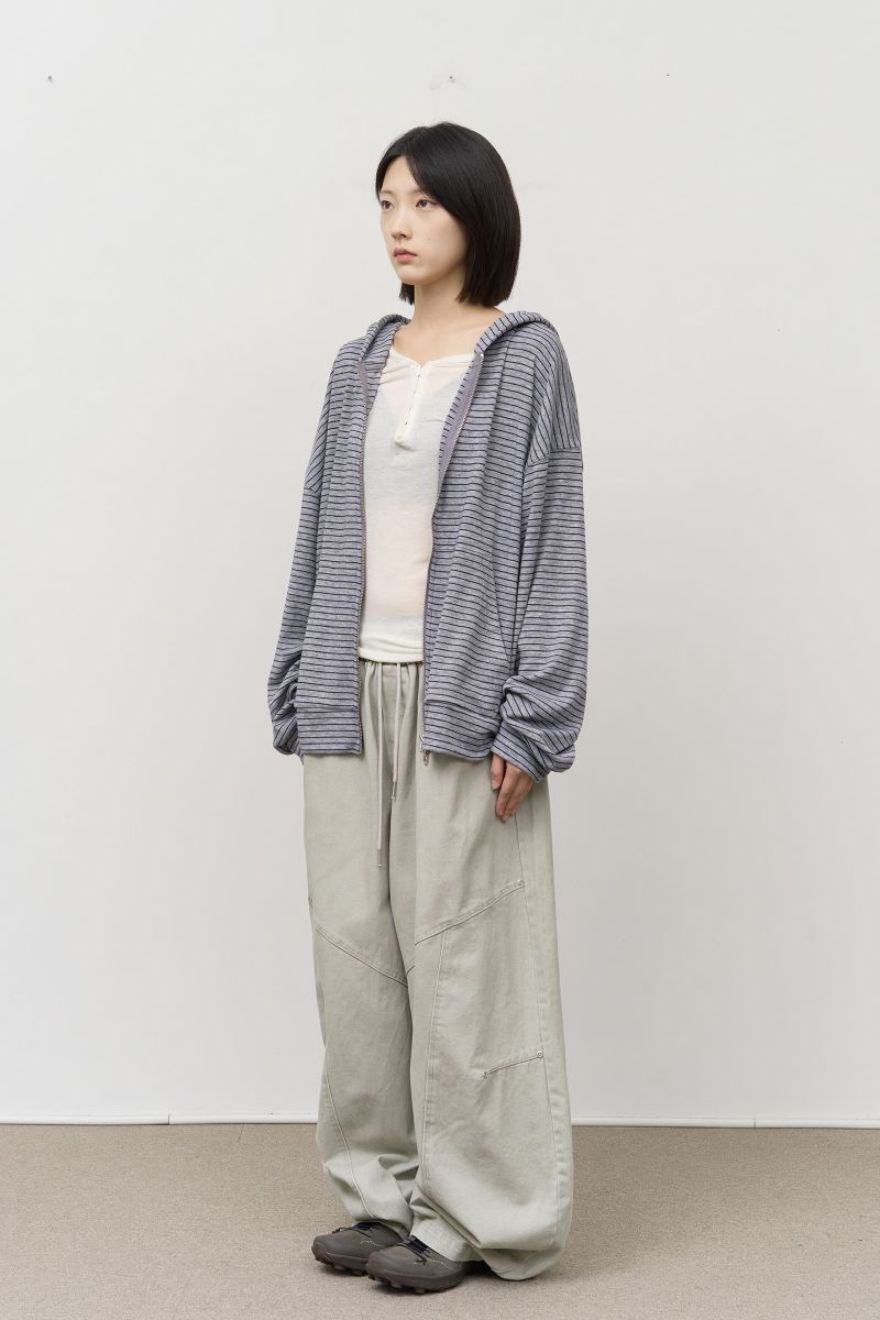 Eha Striped Zip hoodie
