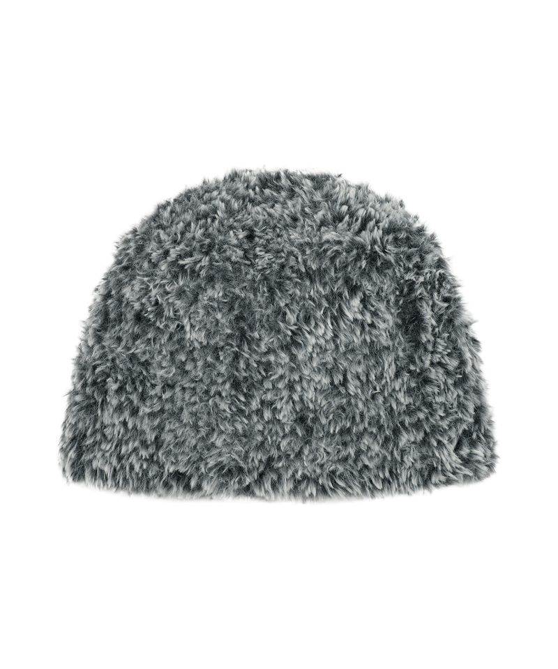 HAIRY KNIT FUR HAT_BLACK