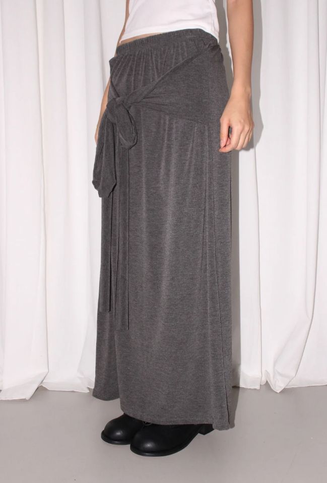 CROSS WRAP MAXI SKIRT