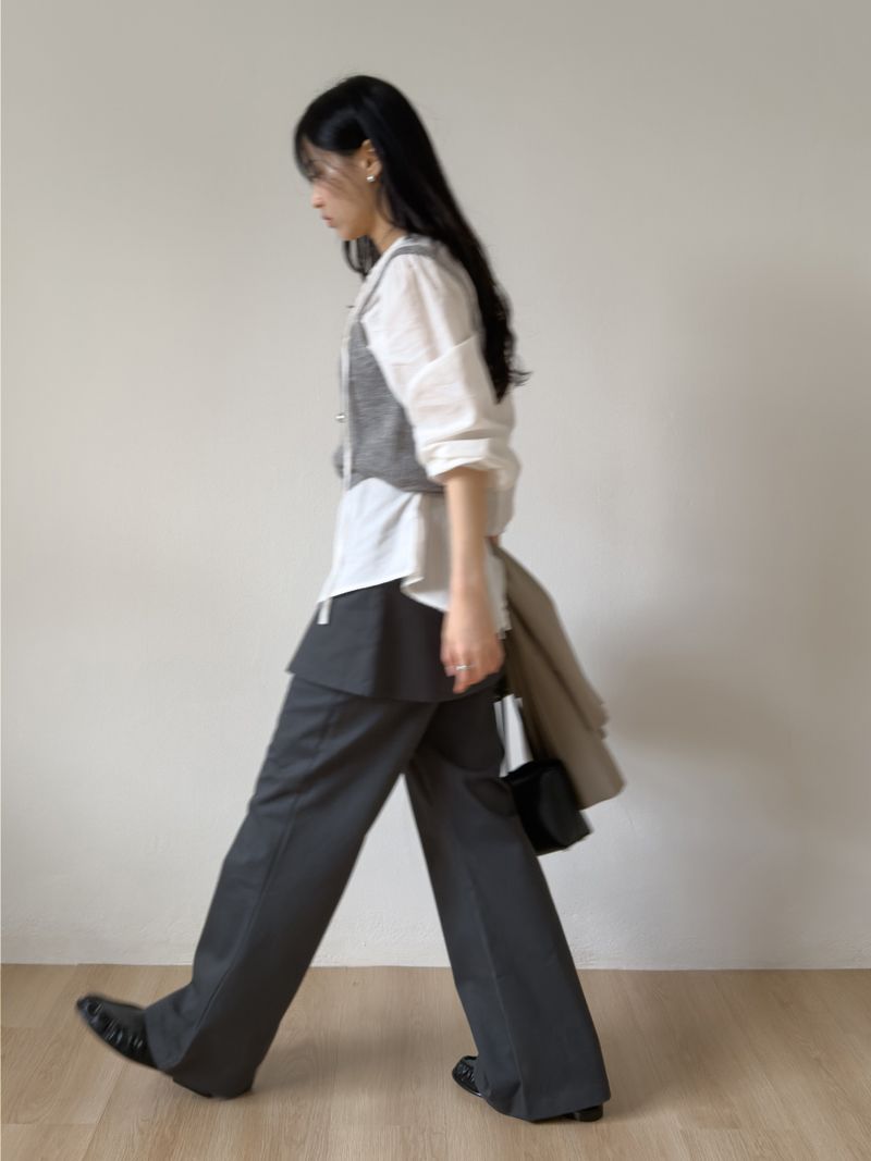 ターンズ レイヤード ブーツカット パンツ