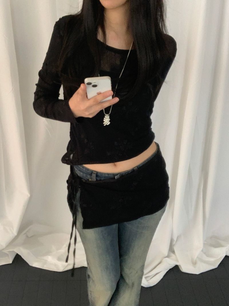 [set] Ekis Flower T-Shirt & Wrap Set