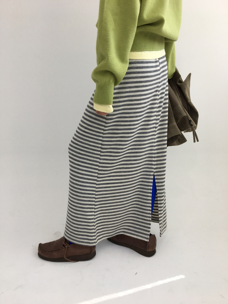 Ready striped long skirt (2color)