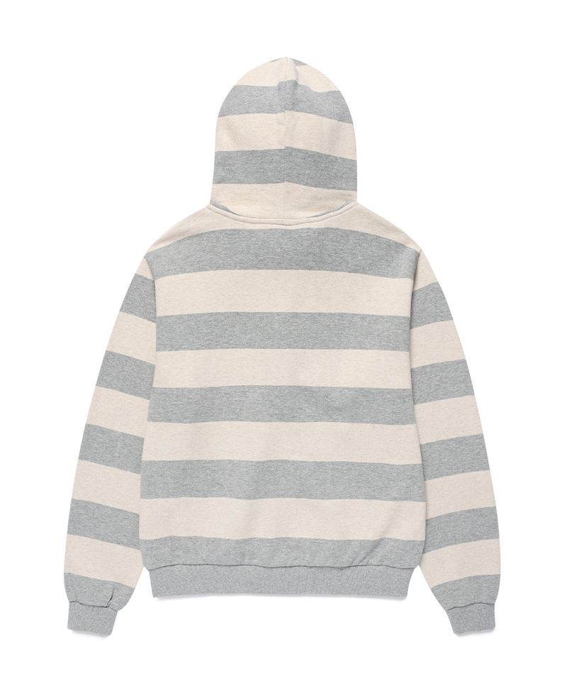 STRIPED FUR ZIP UP HOODIE GREY (CV2GFFM485A)