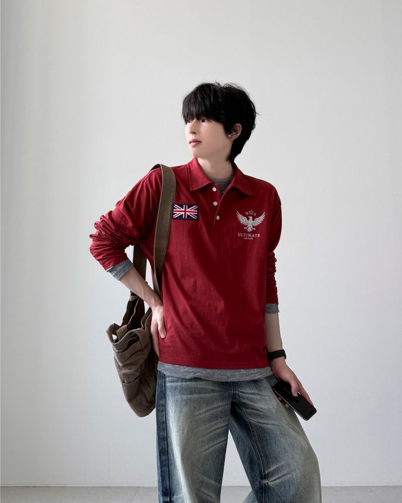 YOURNUS（ユアナス）の「Eagle Stitch Collar T-shirt（Tops）」