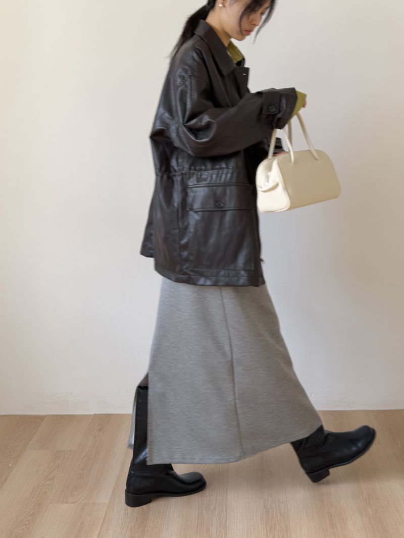 Eleanor Leather Safari Half Jacket