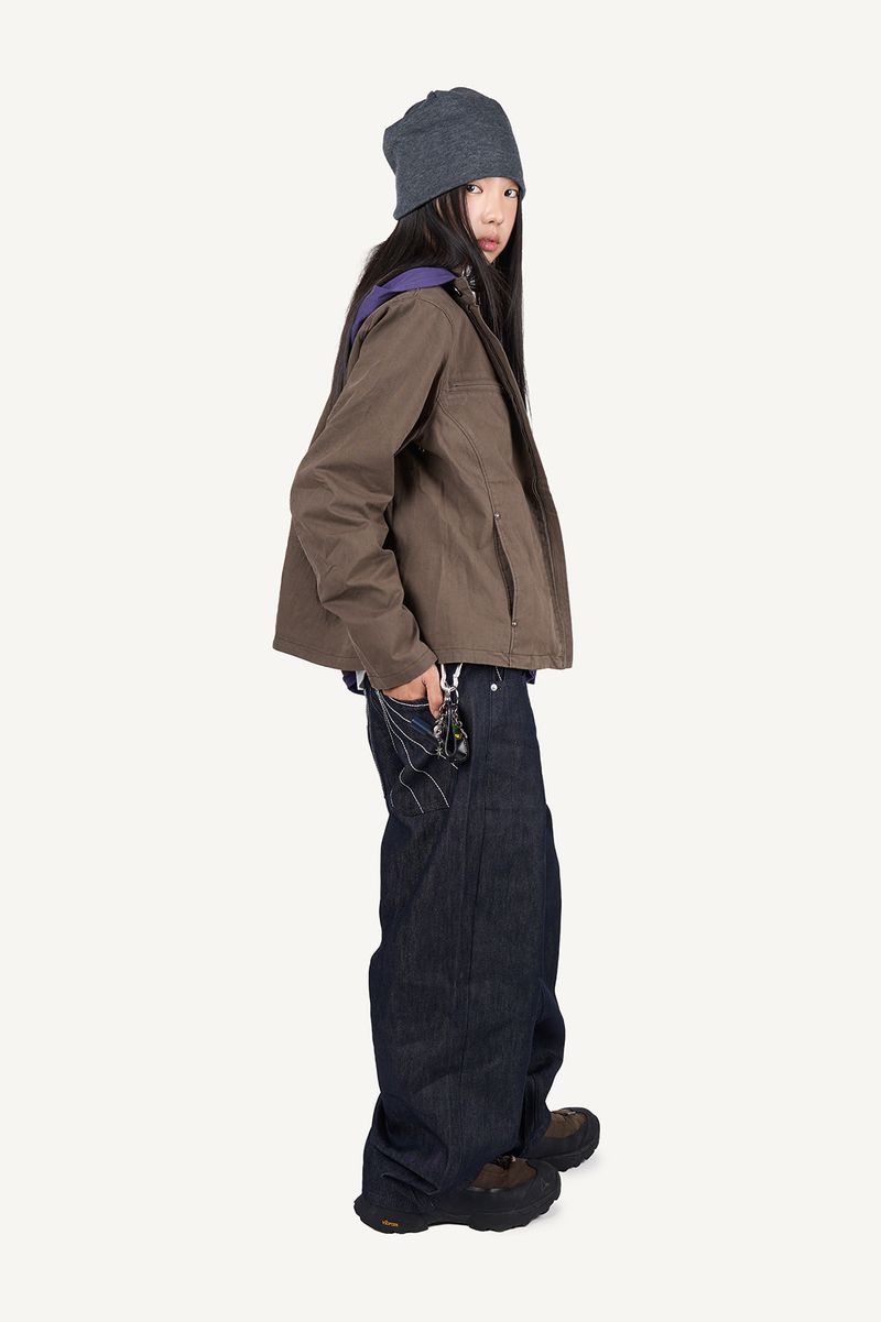 Net Barrel Denim Pants