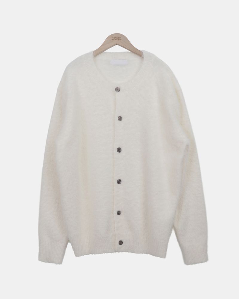 Muno Angora Round-Neck Cardigan