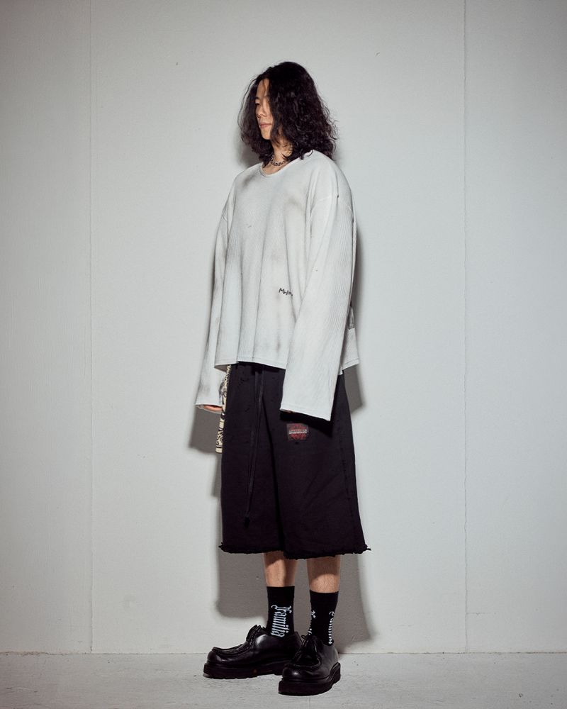VTG printing heavy waffle LS-IV dirty