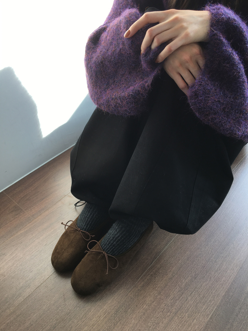 Odette Bow flat shoes (3color)