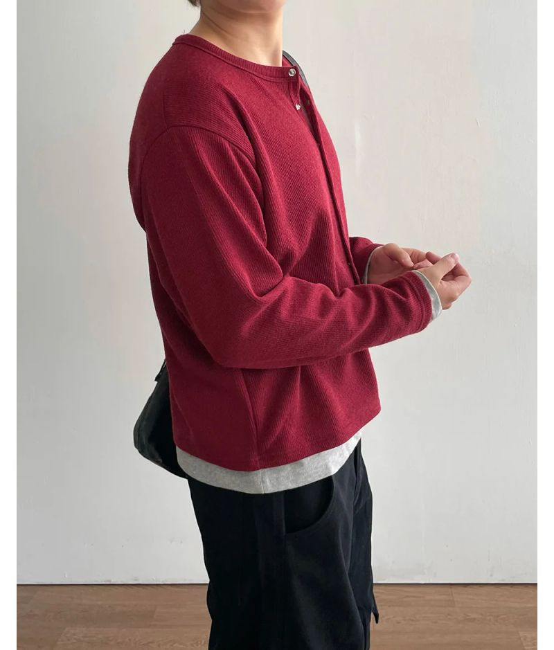 Fleck Cropped Knit Cardigan
