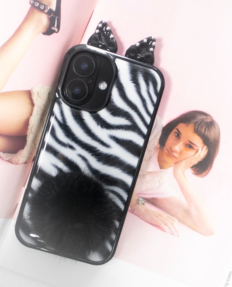 Naughty Kitty Case (Zebra)