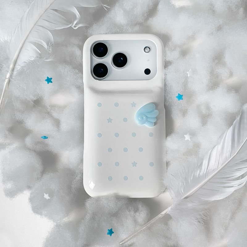 leromarin（ルロマリン）の「[MADE] ホワイトスターウィングスドットスマホケース（スマホグッズ/小物）」