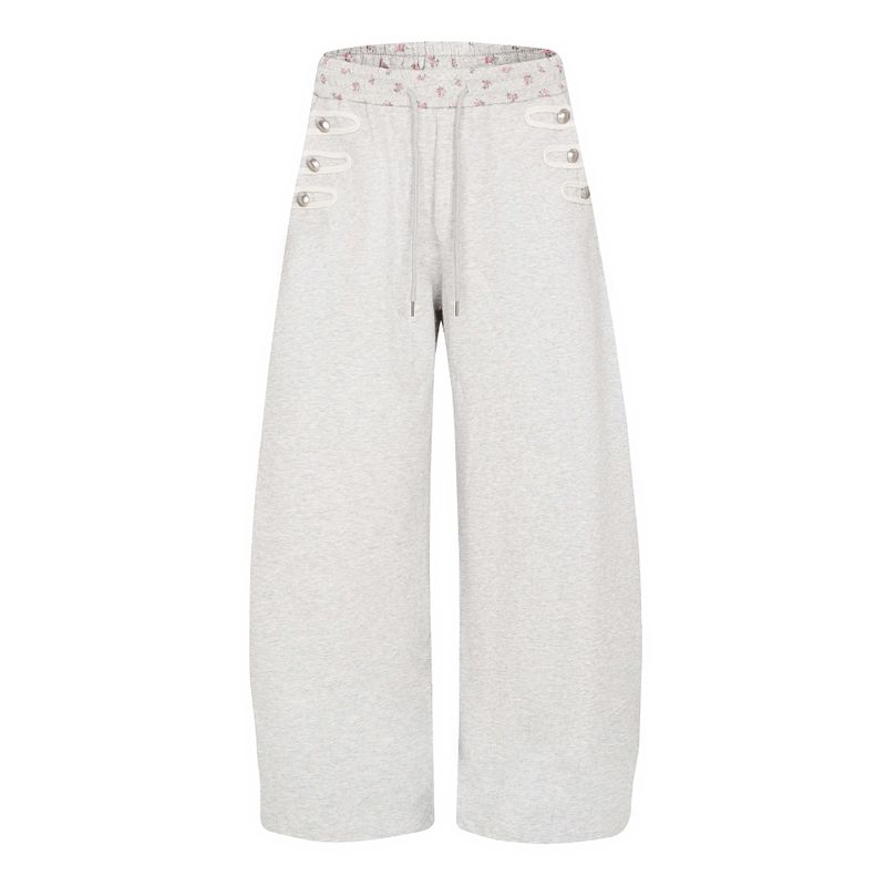 Cozy&Kitsch（コージーアンドキッチ）の「Rose Lining Button Wide Sweatpants（Pants）」
