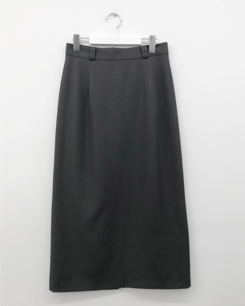 Dart maxi long skirt (2color)