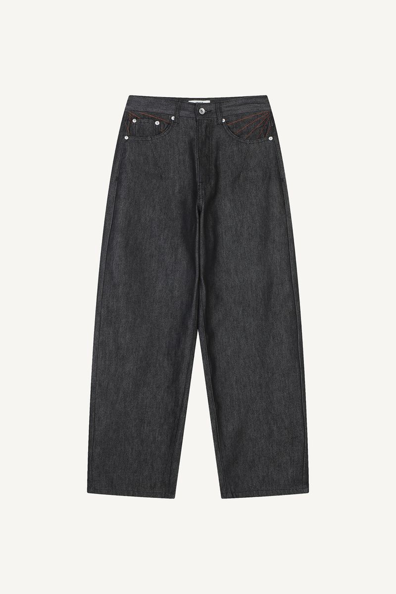 Net Barrel Denim Pants