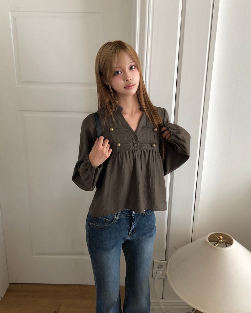 ミジャンナポレオンロングスリーブブラウス