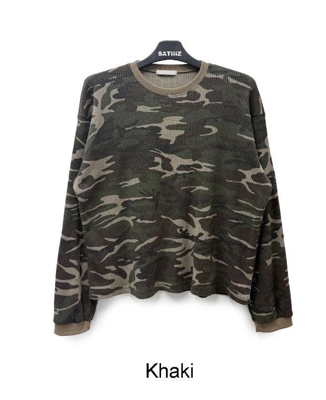 Demei Camo Waffle Long Sleeve